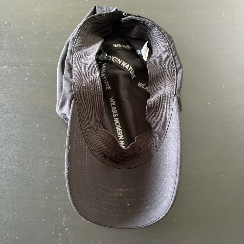 Monat Black Running Hat Stretch Strapback OSFM